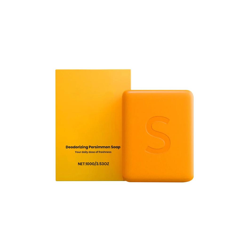 Persimmon Fresh Bath Soap Formula Gently Cleanses the Skin and Leaves Fragrance and Refreshing Household Daily Care Soap 100g