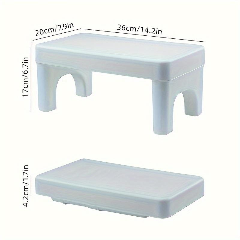 Foldable Plastic Step Stool Portable and Durable Toilet Footstool, Durable Plastic