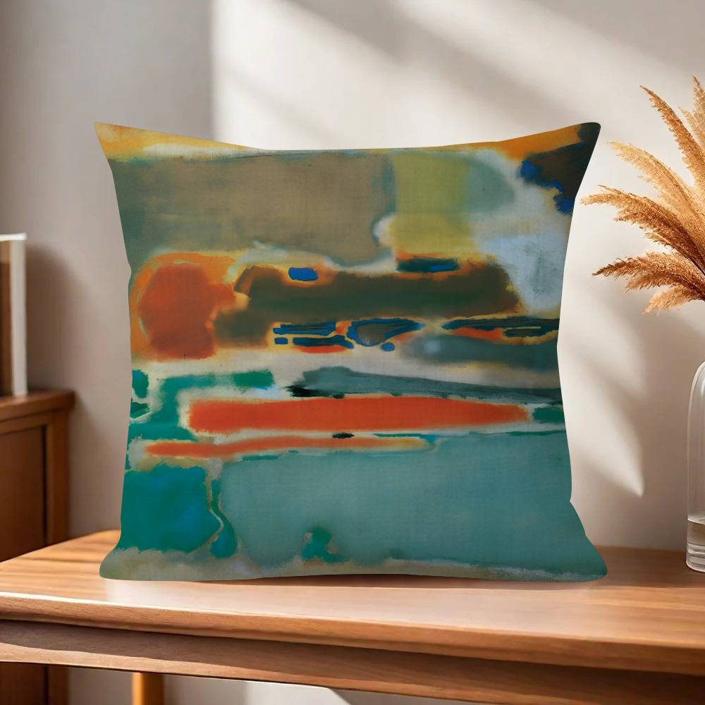 Art Mark Rothko painting  Pillow Gift Home Office Decoration Bedroom Sofa Car Cushion Cover case 45x45