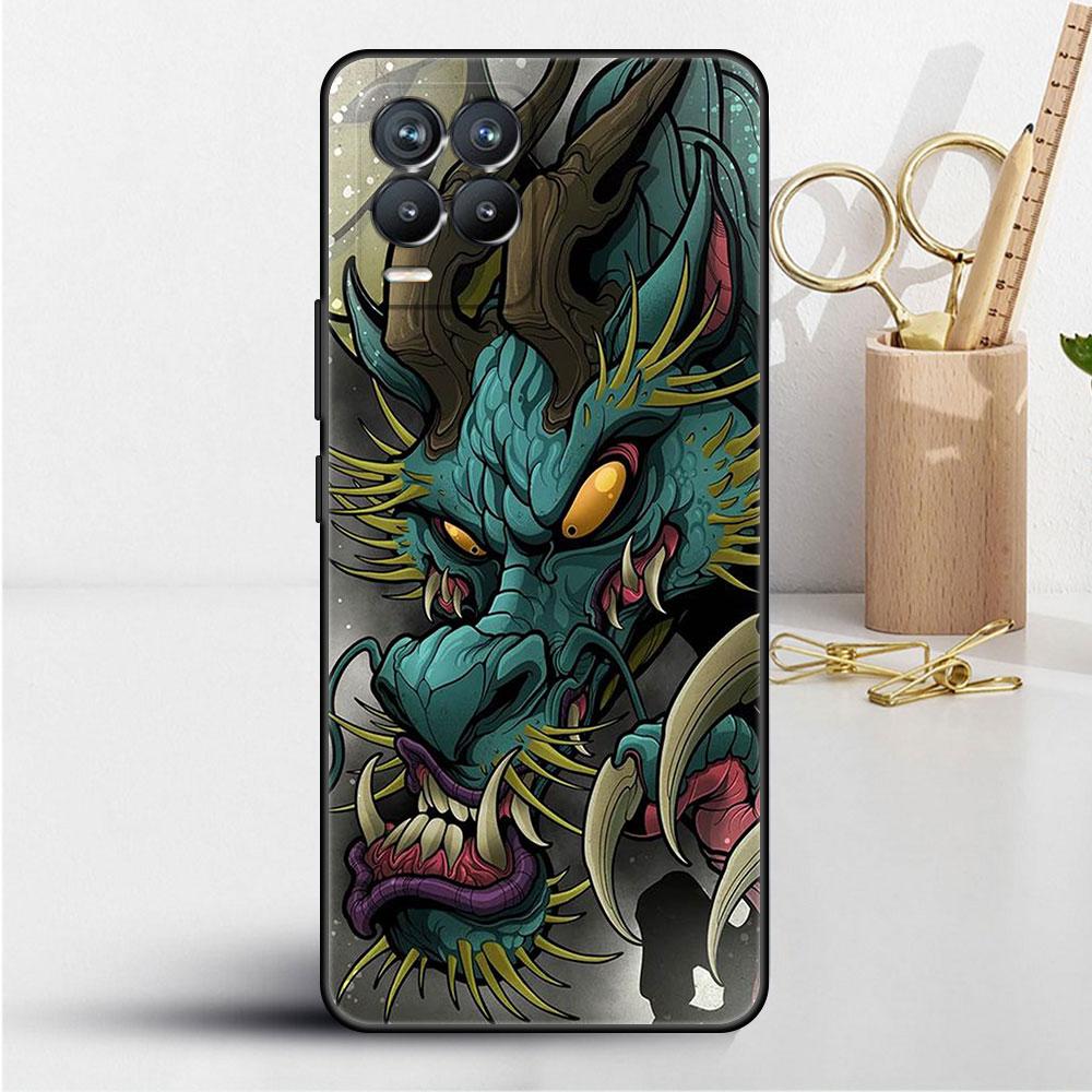 Case For Realme 8 C21y GT Neo 2 3 8i C21 7 C11 6 C12 C35 C3 GT 9 Pro C12 Silicone TPU Phone Cover Animal Dragon