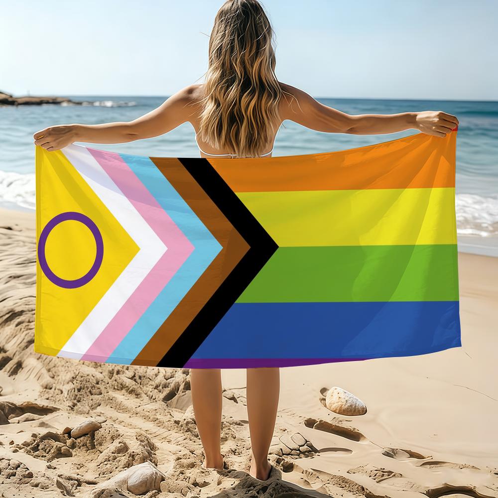 Shanika Chen Men's Cool Lgbt Pride Month Raninbow Gay Towel Beach Towel Oversized Quick Dry Towel Absorbent Soft Swim Beachtowels For Wo