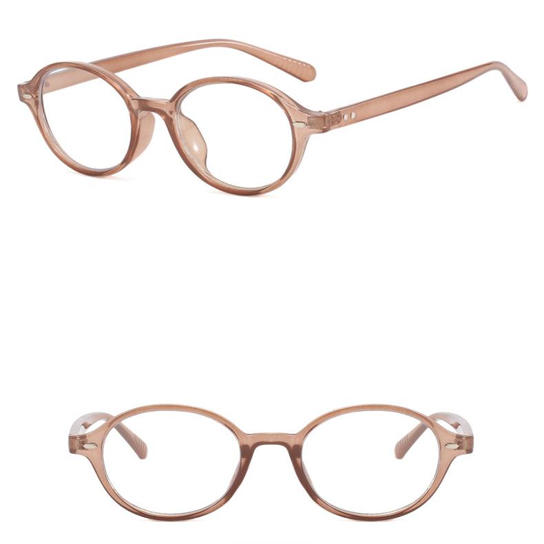 Women's Student Commuter Travel Glasses Anti-Blue Light Fashion Personality Retro Artistic Classic Oval Plain Glasses