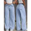 Women's Spring High-Waisted Plus-Size Straight-Leg Jeans: Loose-Fitting Casual Trousers