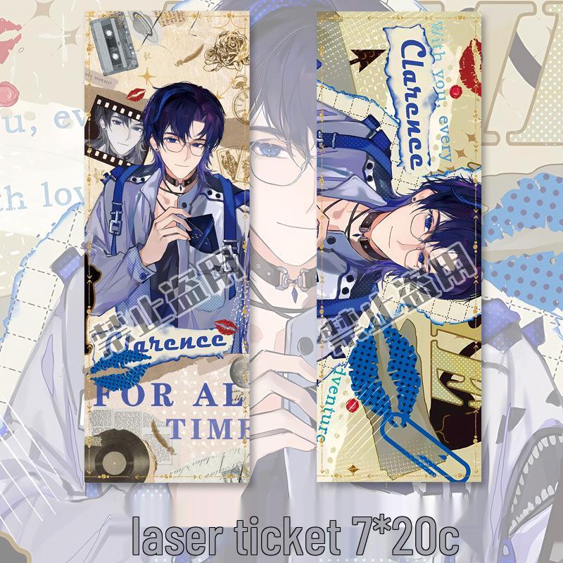 Time & Space Artist Keychain: Si Lan Laser-Engraved Ticket, Postcard, Bookmark, Anime Fan Gift Badge Si Lan лазерного билета