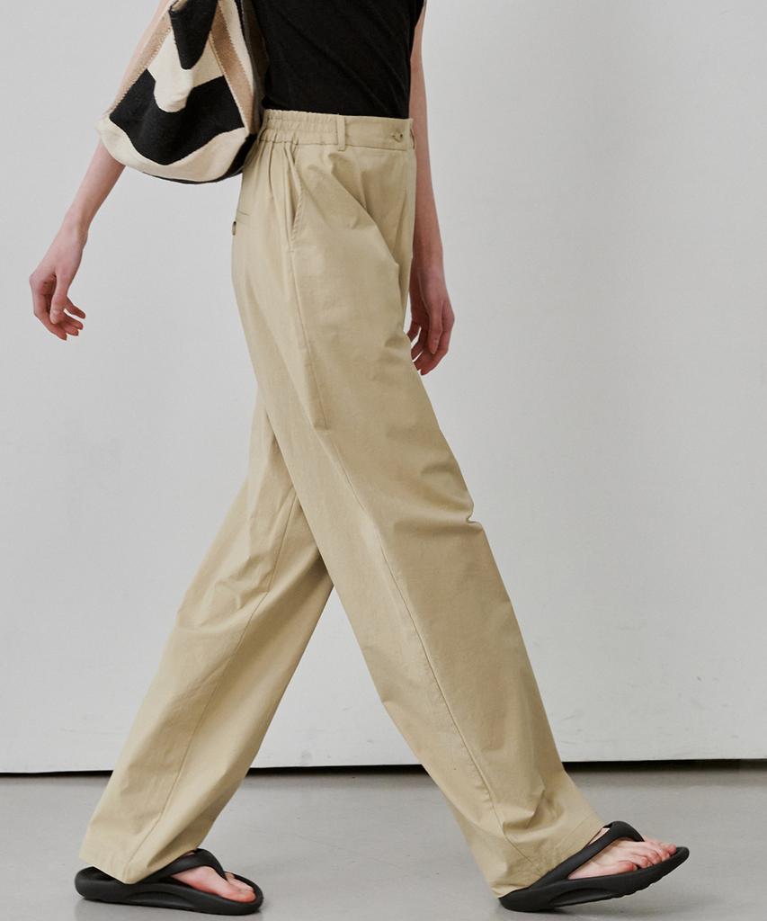 MALOUPE 2174 Lightweight Chino Relax Pants (Beige)
