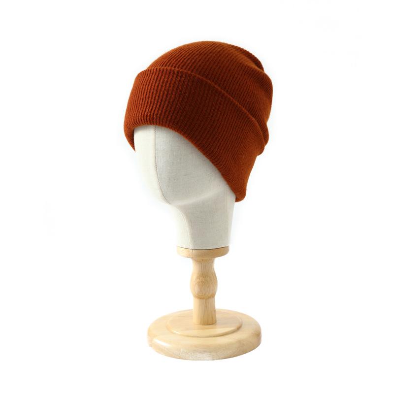 % Merino pure wool warm knitted hat men's and women's wool hat fashion cycling hat ear hat
