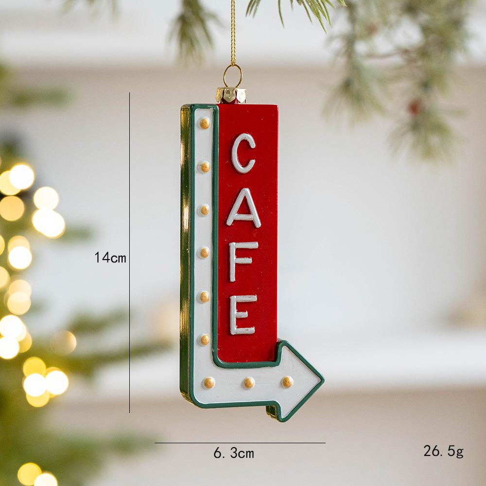 Cross Border Creative American Retro Oil-Coated Irregular-Shaped Christmas Tree Decoration Pendants