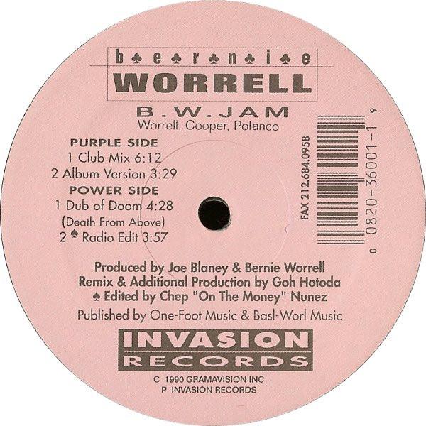 

12inch Record BERNIE WORRELL - B.W. Jam 61001 Invasion Record 1990 US Soul/Funk Used