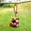 Handmade Natural Fruit Shell Bag Keychain Personality Multifunctional Usage Fruit Shell Wind Chime Ornament Bag Accessories