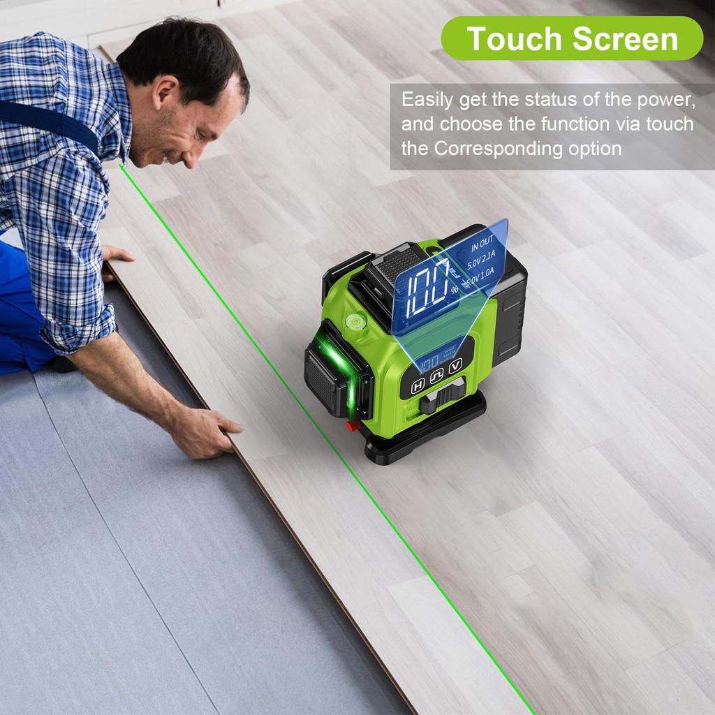 LFINE High Precision 4D 16-Line and 3D 12-Line Laser Level with Infrared