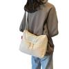 Simple Solid Color Female Shoulder Bag, Padded Crossbody Handbag for Travel Daily Use
