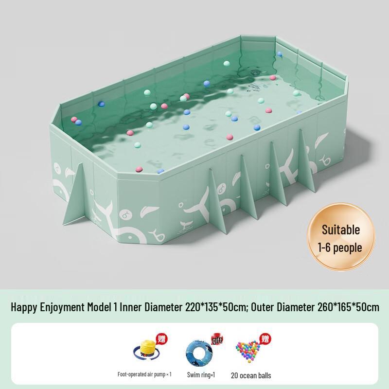Blue Little Fish Large Foldable Outdoor Family Swimming Pool