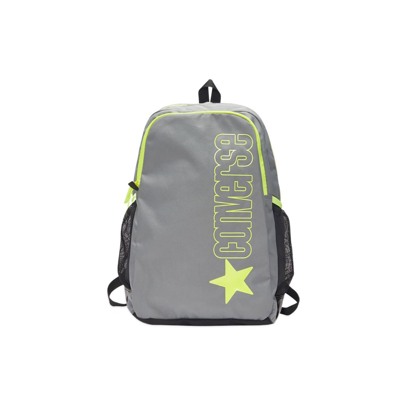 Converse Speed 3 Classic Casual Large Capacity Printed Pattern Polyester Backpack Unisex backpack Gray 10019917-A05 Gray