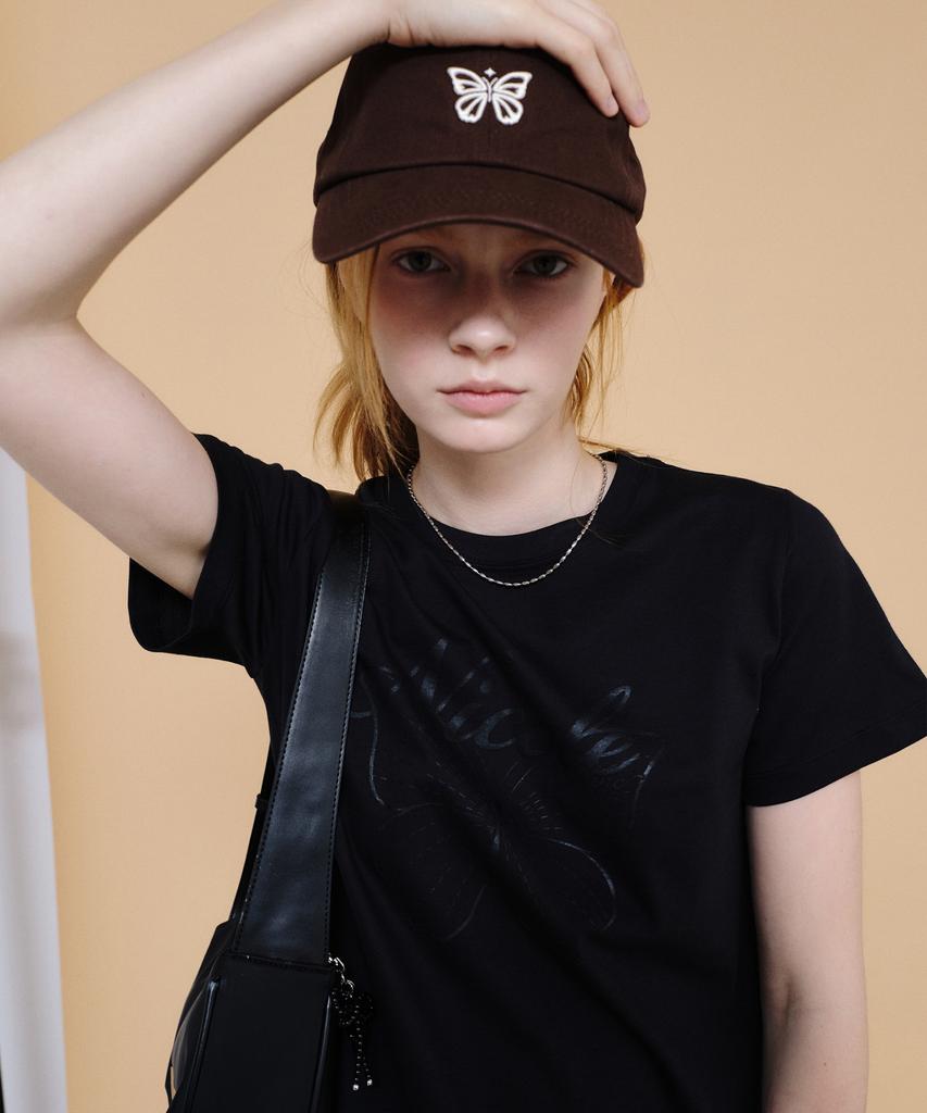 Nigaennikol Mini Butterfly Blink Ball Cap_Brown Cream