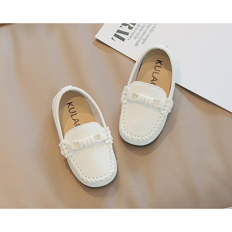 Korean Version of Casual Children's Bean Shoes Soft Soles Set Foot Baby Shoes Autumn New Boy Leather Shoes A Slip-on