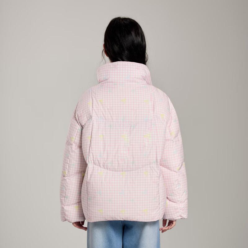 DEESHA Girls' Plaid Down Jacket