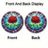 2D Flat Red Rose Theme Acrylic Decoration Sign, Rose Floral Design, Suitable for wall decoration, porch, room, villa, accents Home, Hallway, or Workpl