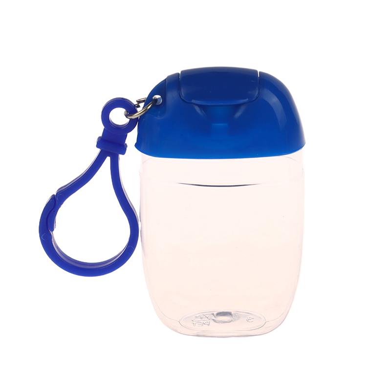 30ml Portable Hand Sanitizer Bottle with Hook Refillable Mini Cosmetics Alcohol Container Outdoor Soap Dispenser