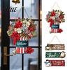 Rustikales Holz-Feiertags-Wanddekor Weihnachts-Willkommensschild für Haustür Hängendes Ornament Festival Dekorative Plakette Weihnachten mit Lanyard Zuhause