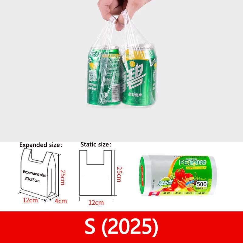 Food Fresh-keeping Bags, Tear-up Supermarket Roll-up Bags, Kitchen Hand-held Plastic Bags To Keep Fresh