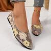 New Summer Soft-Soled Single Shoes Women's Pointed Toe Shallow Mouth Sequin Mesh Breathable Slip Non-Slip Low-Top Flats