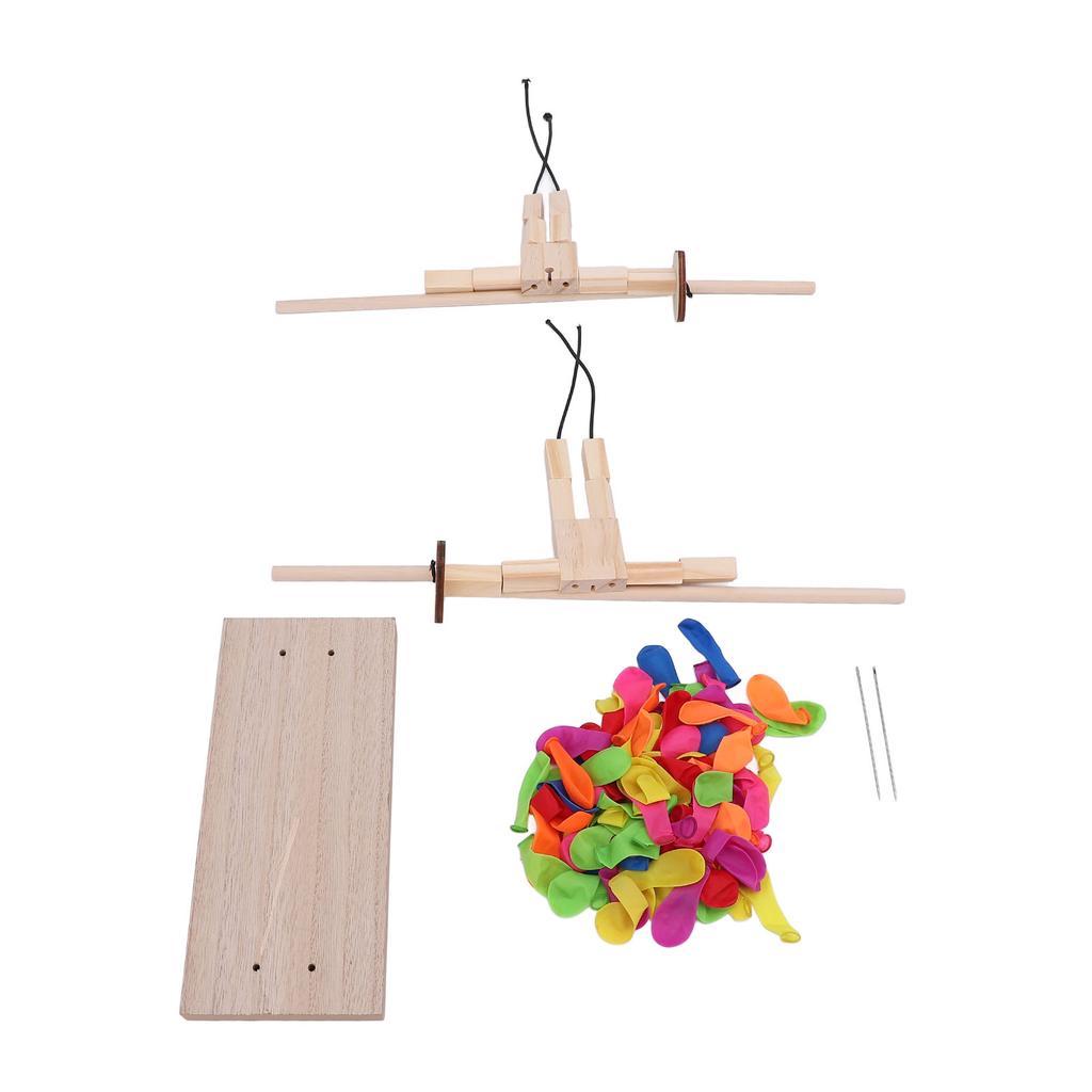 Fencing Puppets Fun Exciting Interactive Handmade Wooden 2 Player Balloon Man Battle for Toys