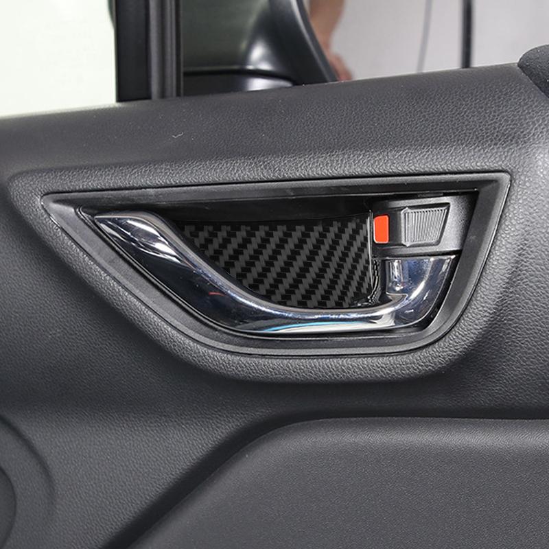 Real Carbon Fiber Car Accessories Door Handle Bowl Cover Soft Sticker For Subaru BRZ/ For Toyota GR86    2024 2025