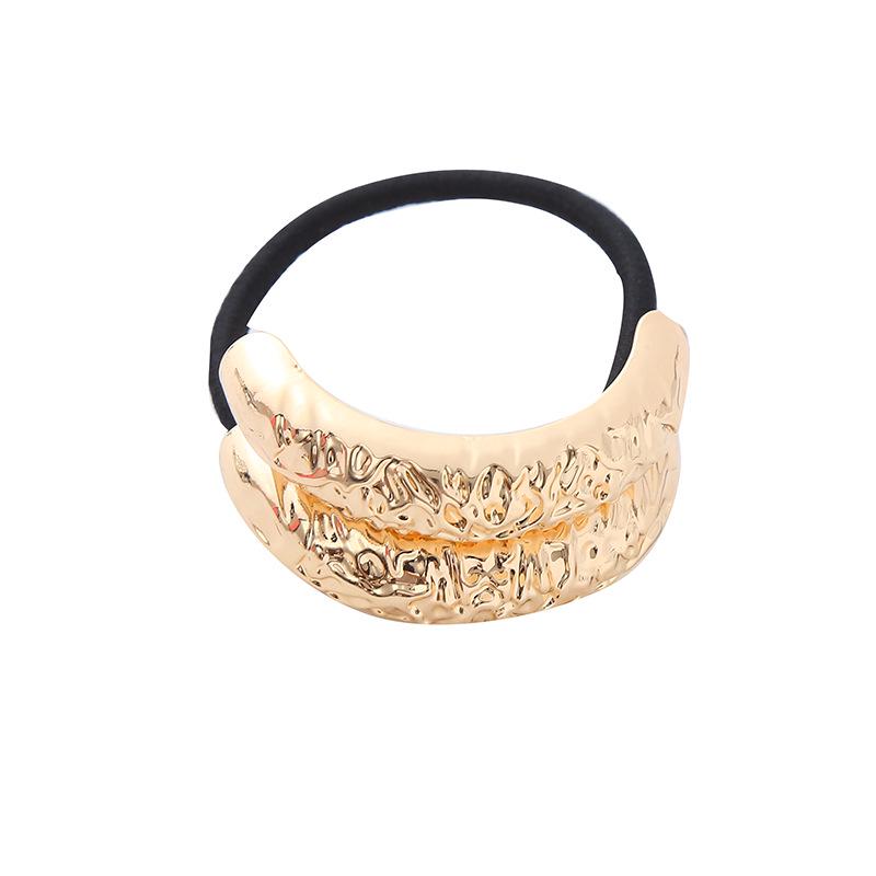 European American Punk Metal Hair Tie - Elastic Semicircular Round Tube Hair Ring
