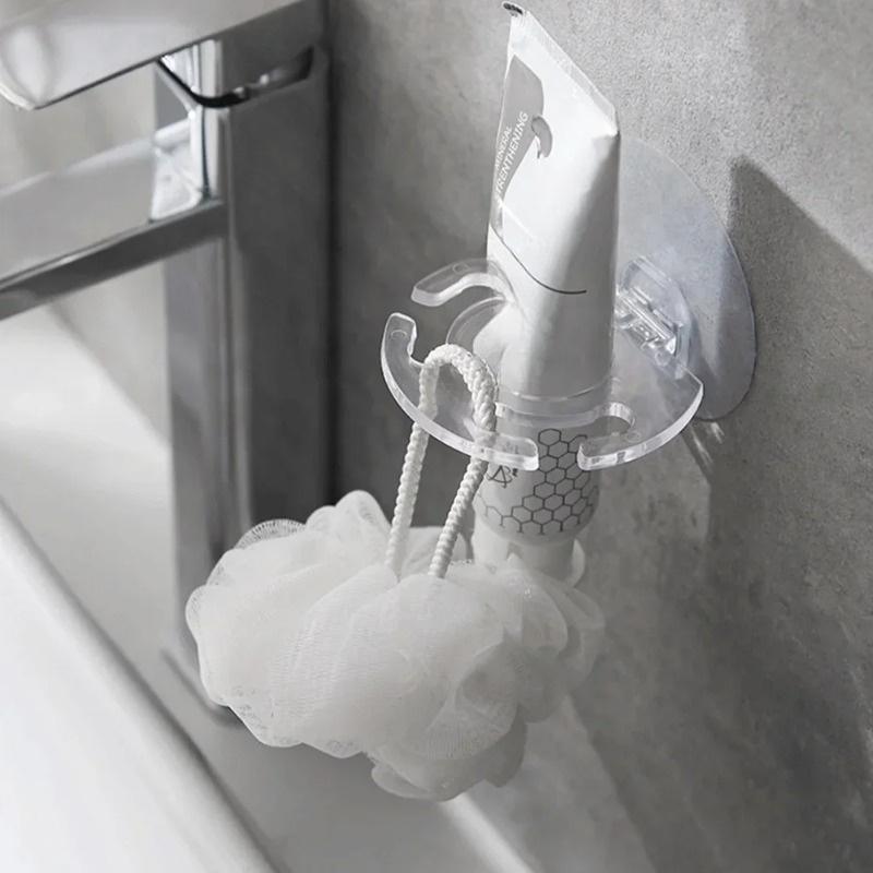 Removable toothbrush holder transparent razor storage rack, toothbrush storage rack bathroom gadgets