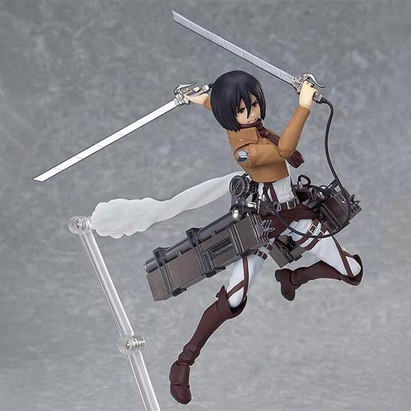 Атака Титанов Коллекционная ПВХ Фигурка Действия Коллекция - Эрен Йегер 207 Микаса Аккерман 203 Леви Аккерман 213 - Аниме Игрушка Модель Подарок