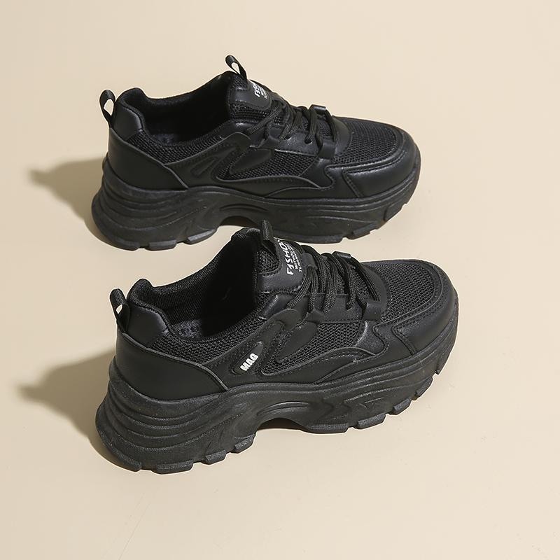 

CRLAYDK Chunky Sneakers for Women Platform Mesh Casual Dad Wedge Walking Shoes Lace-Up Breathable Ladies Sports Tennis 42