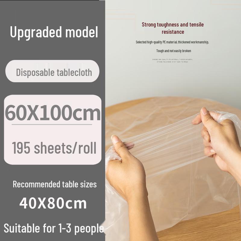 ZISIZ Disposable Plastic Rectangular Tablecloth