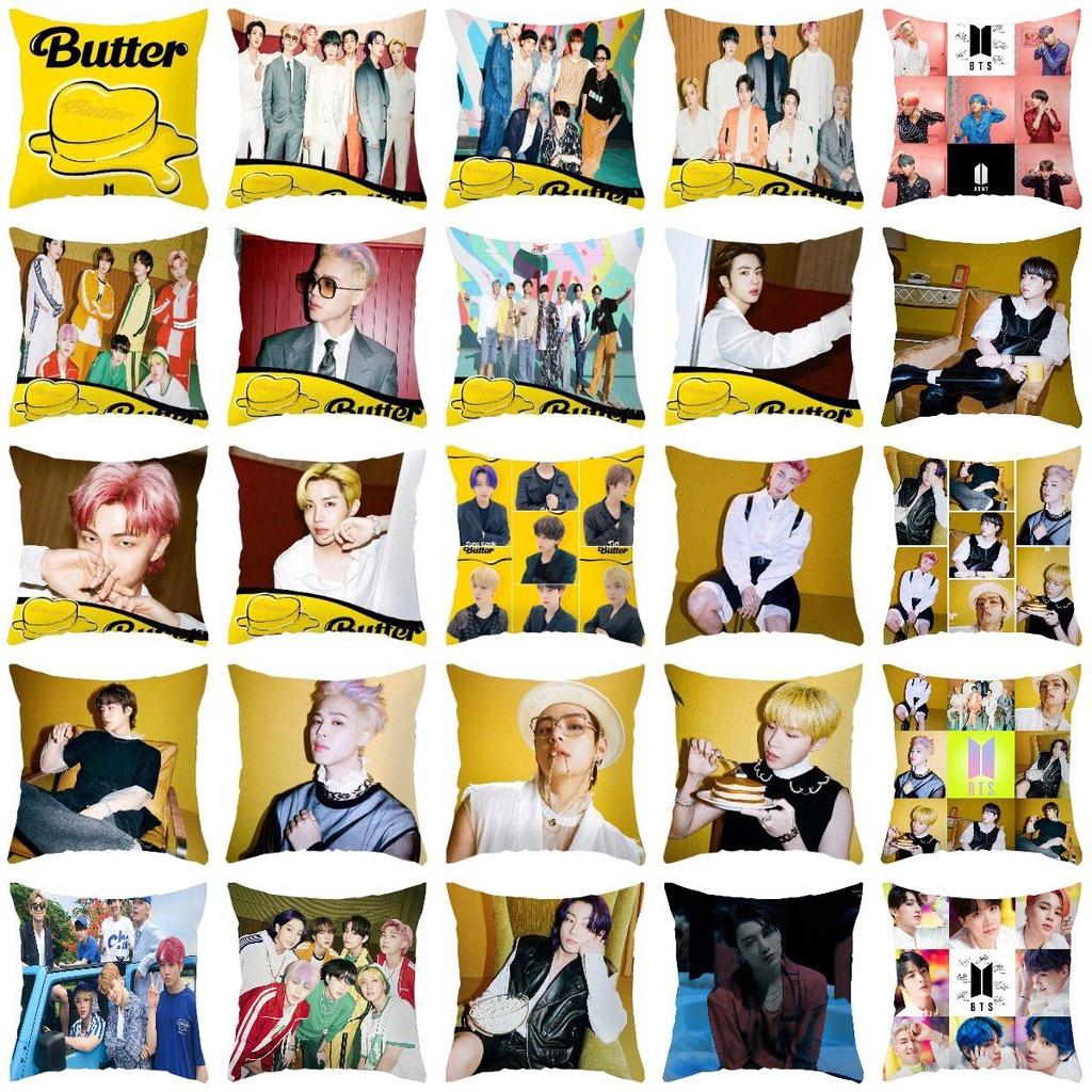 Bts Bangtan Boys Cushion Cover Decorative Soft Pillow Case Sofa Car Cover Throw