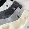 Spring and Summer Socks, Women's Short Socks, Thin Pure Cotton Socks, Women's Embroidered Bow, Ballet Style, White Short Tube Mesh Socks