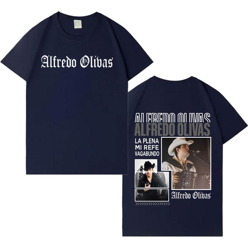 Rapper Alfredo Olivas Harajuku Tshrit Mens Womens Aesthetic Y2K Casual Tshrits Loose Crewneck Short Sleeve Gothic Clothes Unisex
