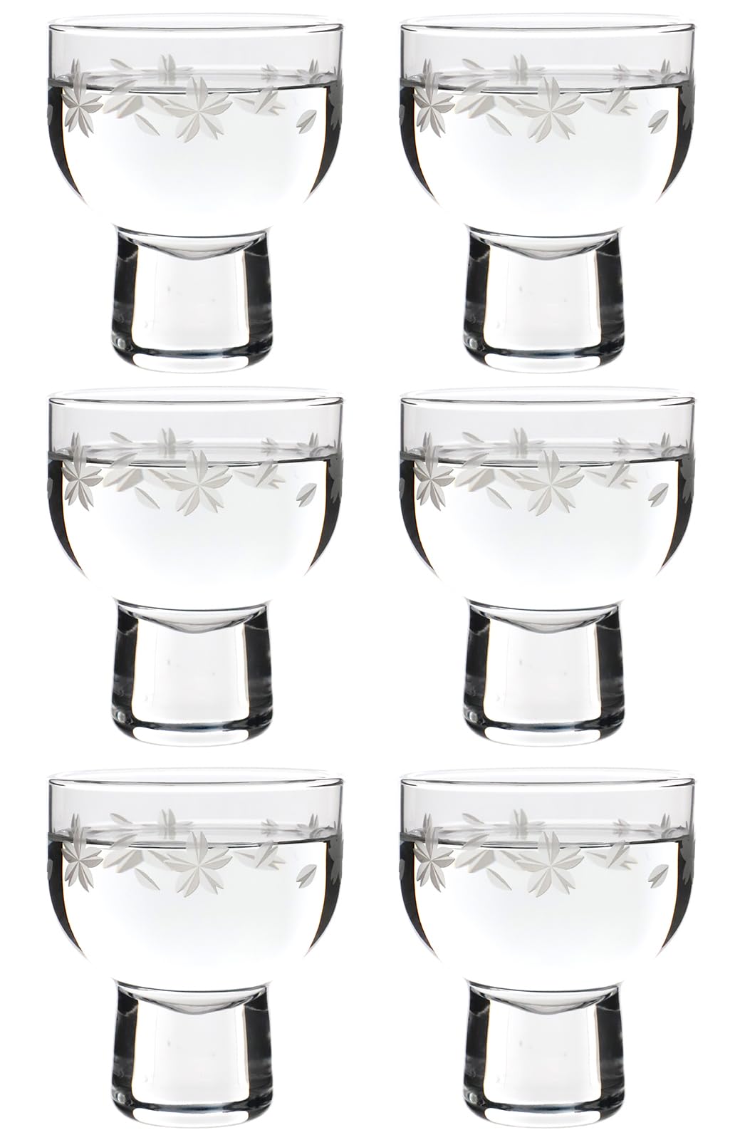 

Toyo Sasaki Glass Sake 125ml Sakura Set of Made in Dishwasher Glasses, Capacity, Pattern, 6, Japan, Safe, 00300-J444