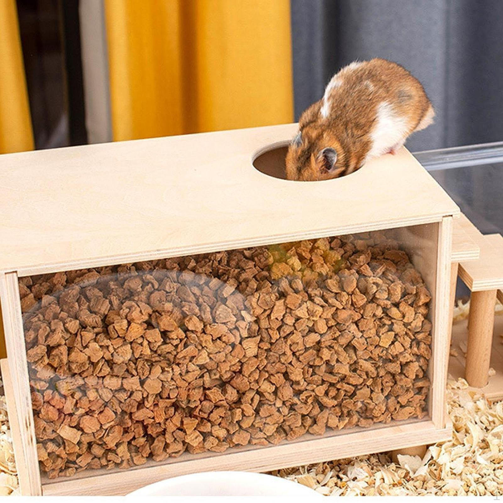 

Песчаная ванна для хомяка, декор для клетки своими руками, нора для песчанок S