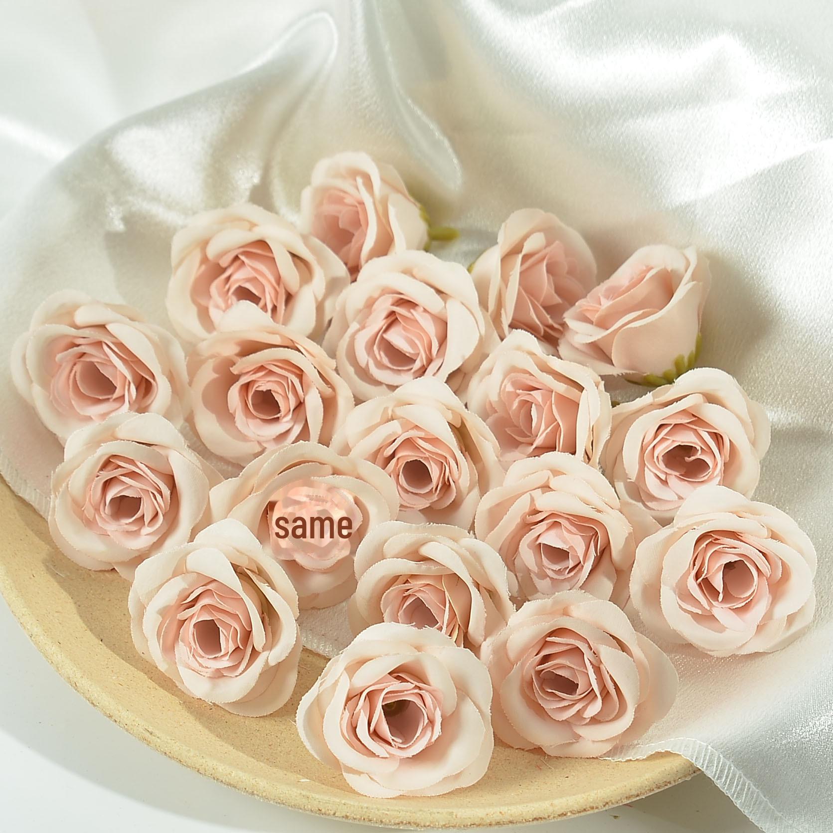 

Искусственные головки роз для самостоятельного изготовления свадебного декора, подарочных коробок, одежды, венков и шелковых цветочных композиций