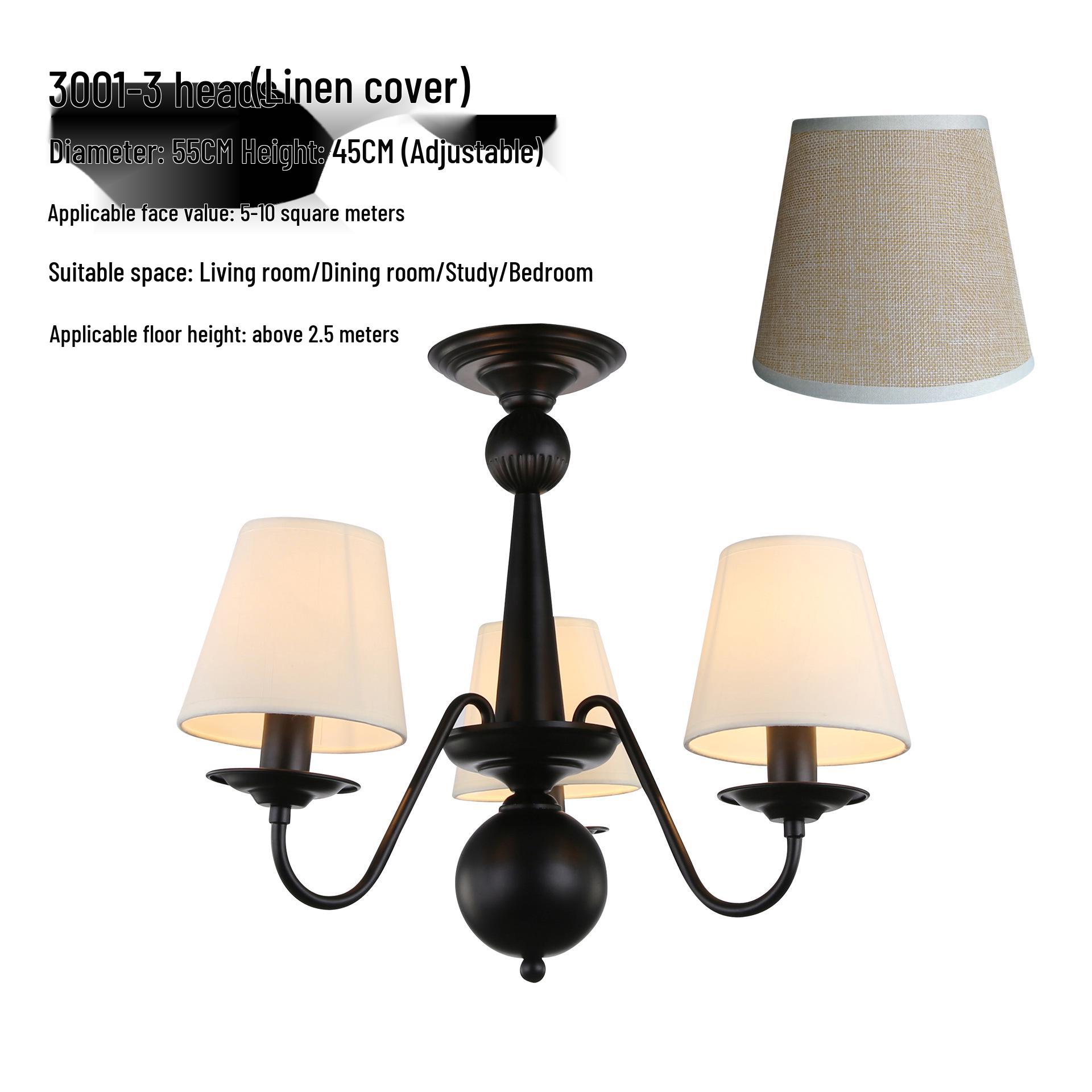 

Черная ретро кованая люстра для гостиной, столовой или спальни With Warm LED Bulbs