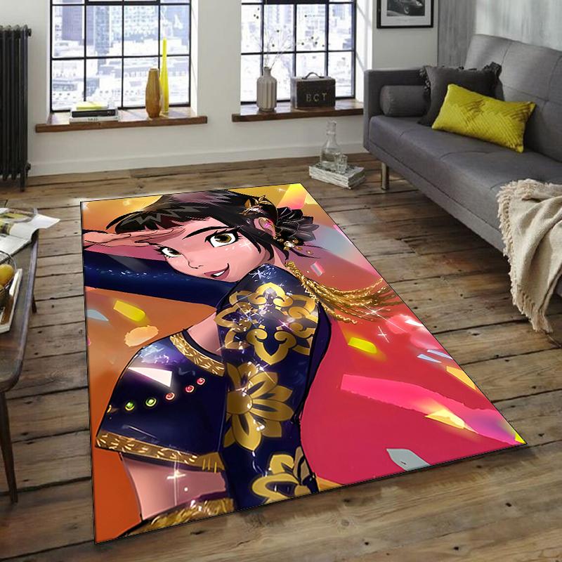 1pc KPop Demon Hunters ZOEY1 Design Area Rug - Non-Slip, Soft & Cozy Floor Mat for Living Room, Bedroom, Office - Indoor/Outdoor Decorative Carpet