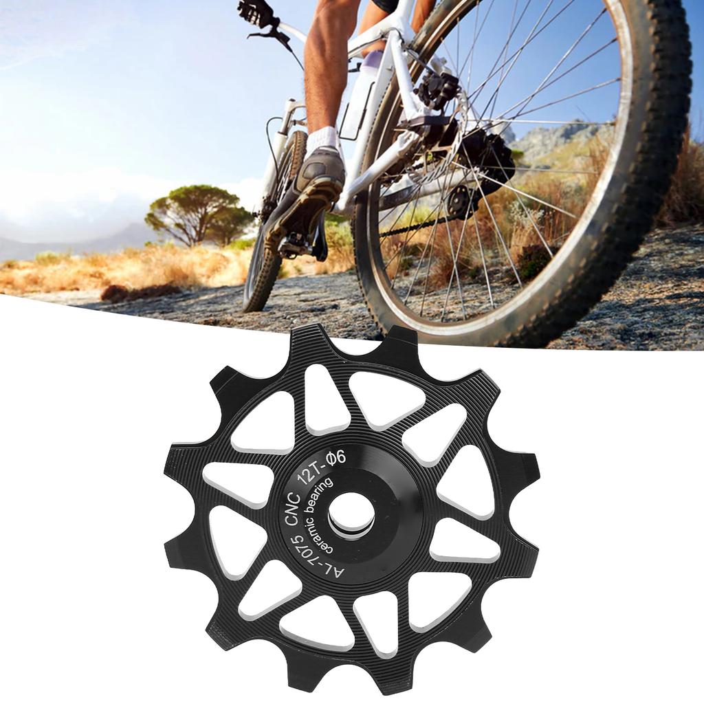 MEROCA Rear Derailleur Pulley 12T Aluminum Alloy Sealed Bearing   Wheel for Mountain Road Bike