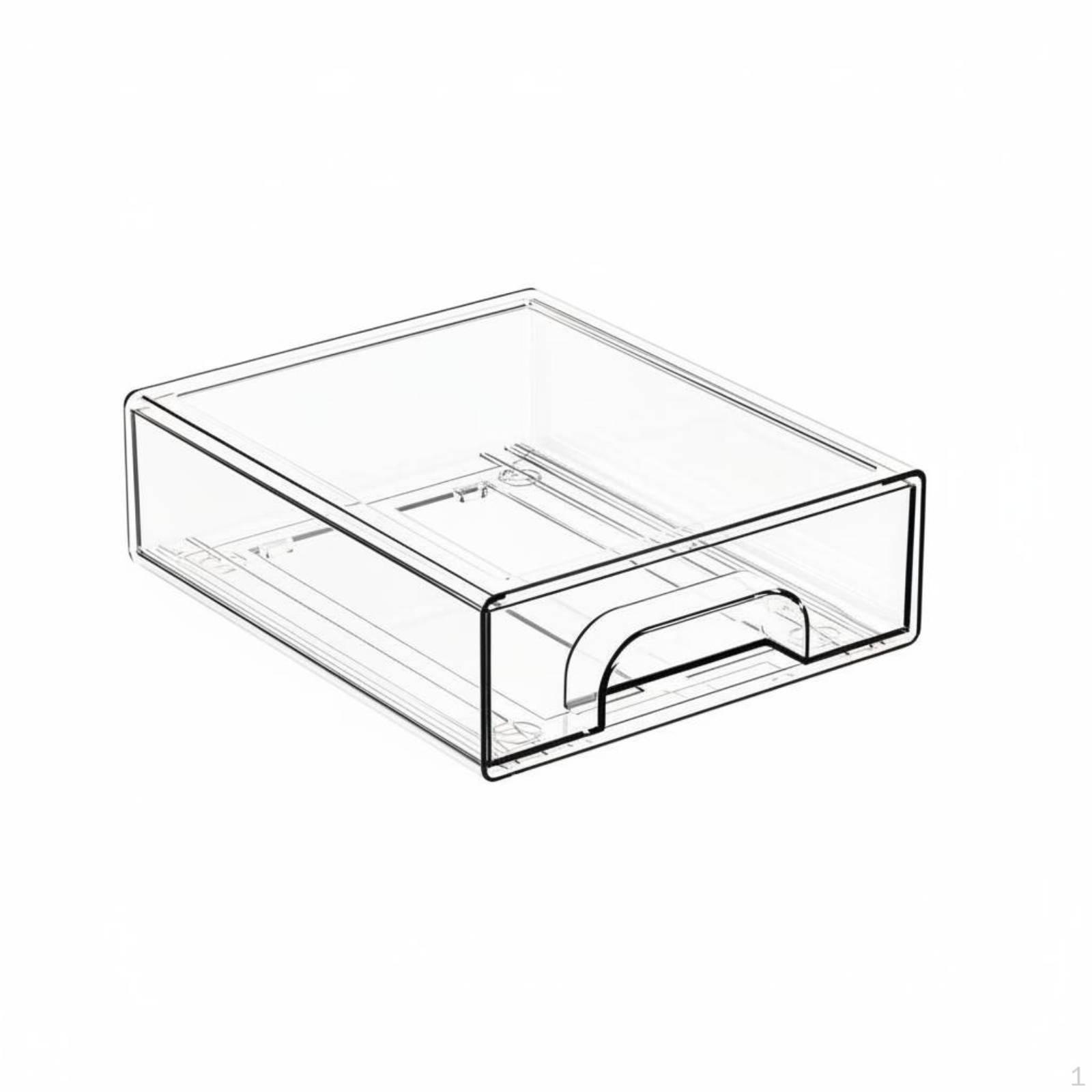 Stackable Storage Drawer Desktop Transparent Organizer Modular Cosmetic Box for Low