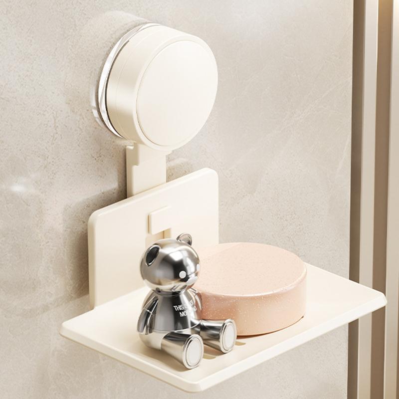 Suction Cup Soap Holder Wall No Need To Drill Suction Bathroom Soap Dish Perforated Household Drain Soap Dish Box