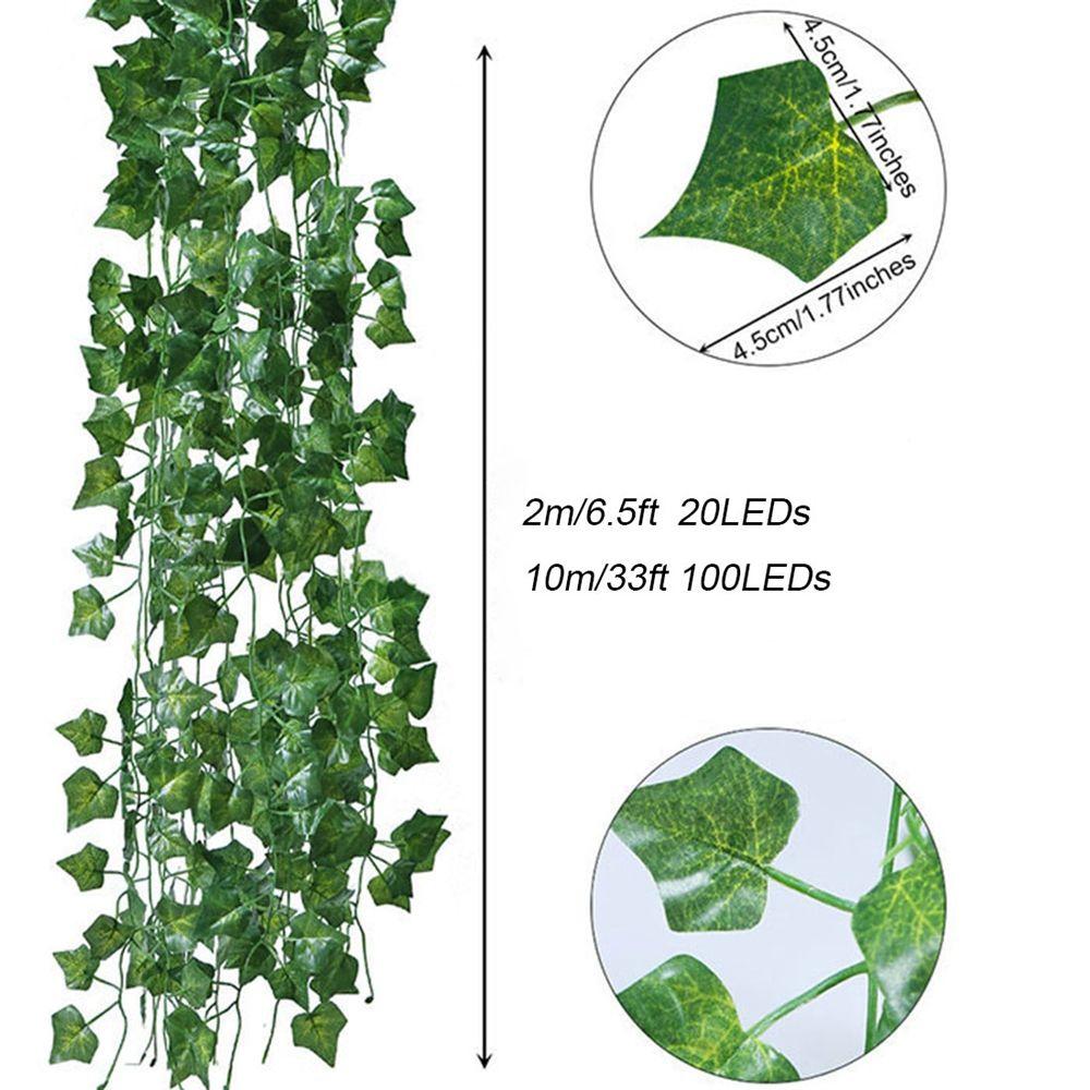 Wedding Wall Patio Decoration Christmas Pendant Leaf Garlands Lamp String Lights Christmas Decor