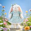 Floral Wearing A Dress Rabbit Plush Toy Cute Cartoon Pp Cotton Filling Doll Girl