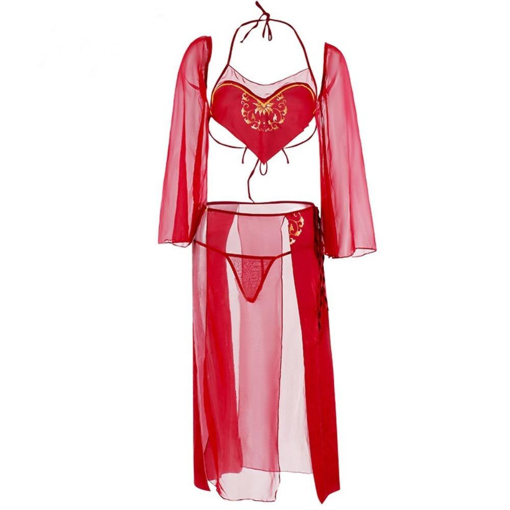 Domira's Ancient Style Belly Pocket, Split Skirt, Oiran Costume, Erotic Underwear, Sexy Uniform, Temptation, Hanfu Temptation, Couple