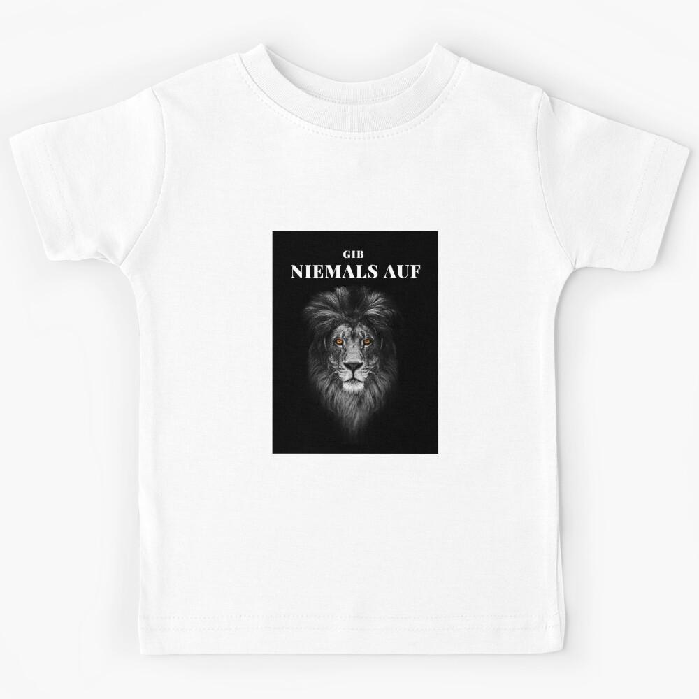 Gib niemals auf - Never Give Up, Motivational German Quote Kids T-Shirt 150