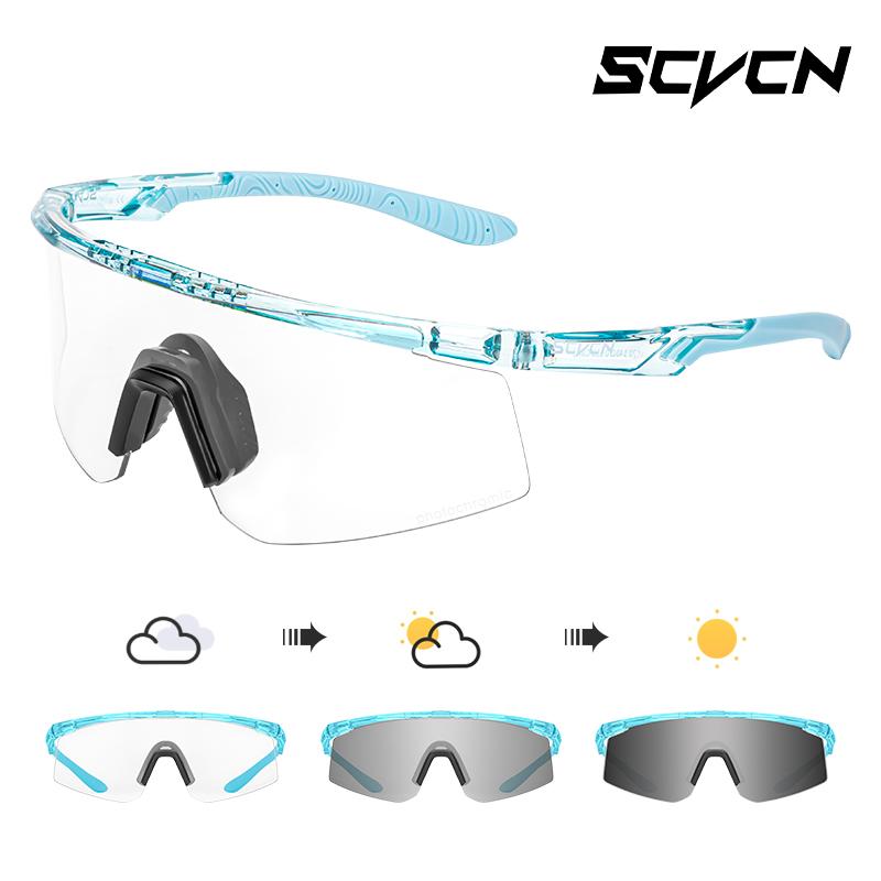 

SCVCN Photochromic Sunglasses UV400 Cycling Glasses Bicycle Glasses Sports Men s MTB Road Bike Eyewear Protection Goggles UV400 Photochromic 1lens