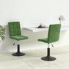 Day and Night - Day and Night Swivel Dining Chairs 2 Units Dark Green Velvet