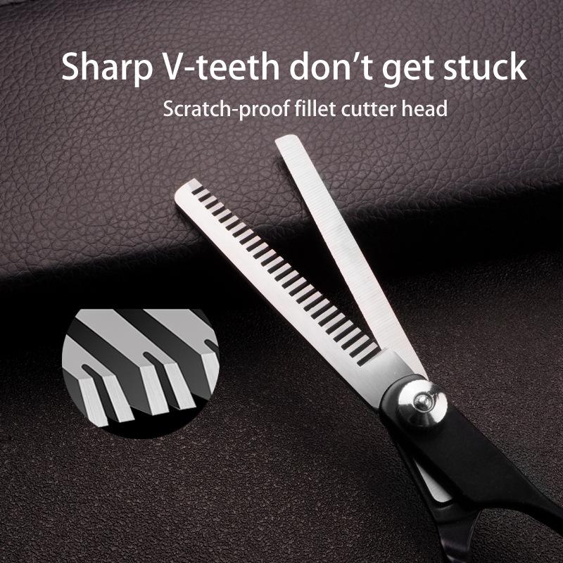 Professional 7-Inch Dog Grooming Scissor Set: Flat, Tooth, Curling, and Thinning Scissors for Trimming and Shaping